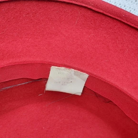 Vintage‎ OOAK beaded Red felt hat - Picture 12 of 14